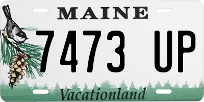 ME license plate 7473UP