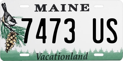 ME license plate 7473US