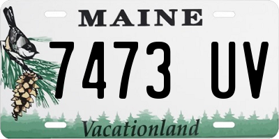 ME license plate 7473UV