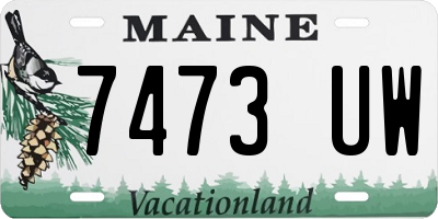 ME license plate 7473UW