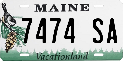 ME license plate 7474SA