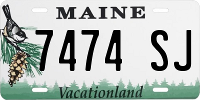 ME license plate 7474SJ