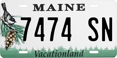 ME license plate 7474SN