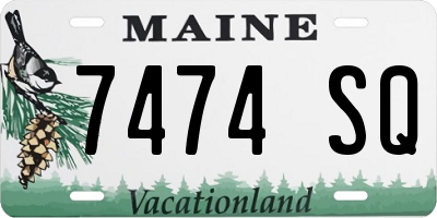ME license plate 7474SQ