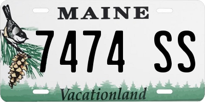 ME license plate 7474SS