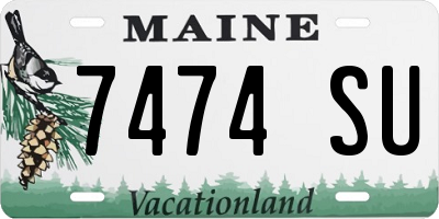 ME license plate 7474SU