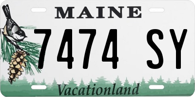 ME license plate 7474SY