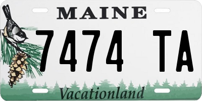 ME license plate 7474TA