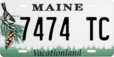 ME license plate 7474TC