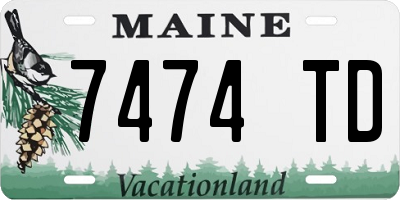 ME license plate 7474TD