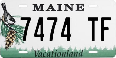 ME license plate 7474TF