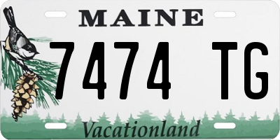 ME license plate 7474TG