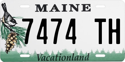 ME license plate 7474TH