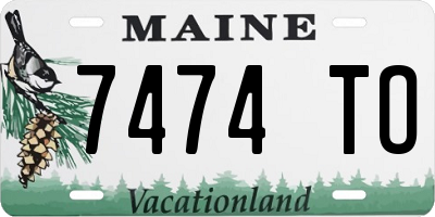 ME license plate 7474TO