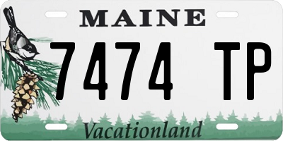 ME license plate 7474TP