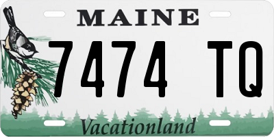 ME license plate 7474TQ