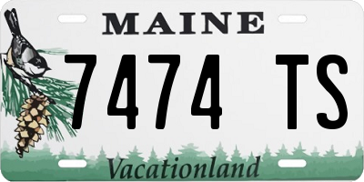 ME license plate 7474TS