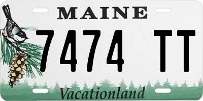 ME license plate 7474TT