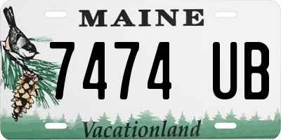 ME license plate 7474UB