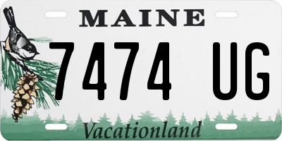 ME license plate 7474UG