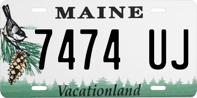 ME license plate 7474UJ