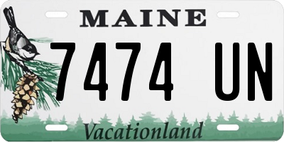 ME license plate 7474UN
