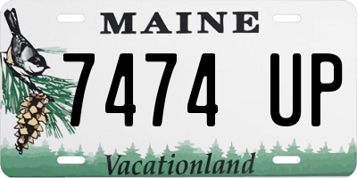 ME license plate 7474UP