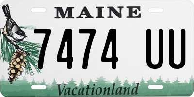 ME license plate 7474UU