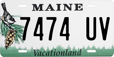 ME license plate 7474UV