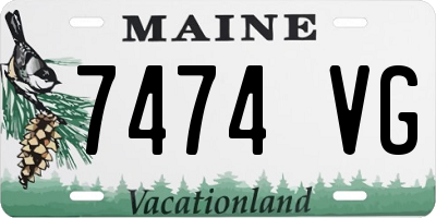 ME license plate 7474VG