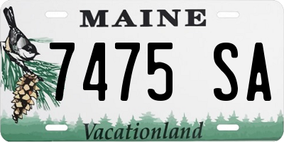ME license plate 7475SA