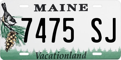 ME license plate 7475SJ