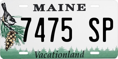 ME license plate 7475SP
