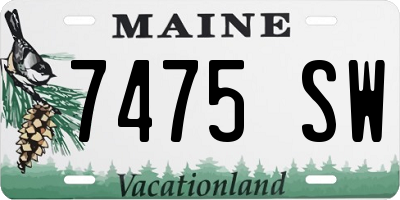 ME license plate 7475SW