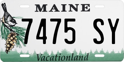 ME license plate 7475SY