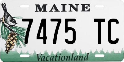 ME license plate 7475TC