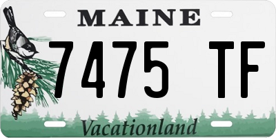 ME license plate 7475TF