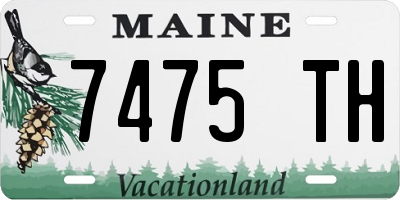 ME license plate 7475TH