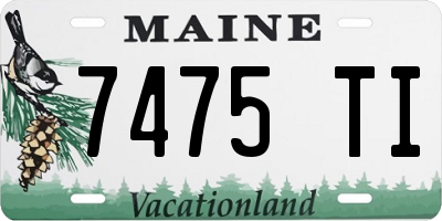 ME license plate 7475TI
