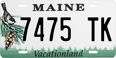 ME license plate 7475TK