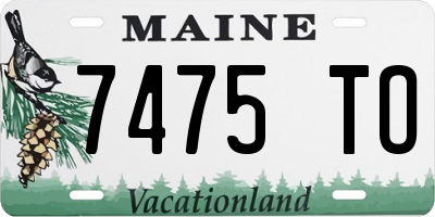 ME license plate 7475TO
