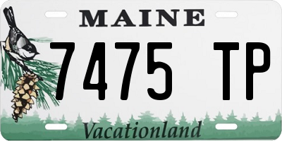 ME license plate 7475TP