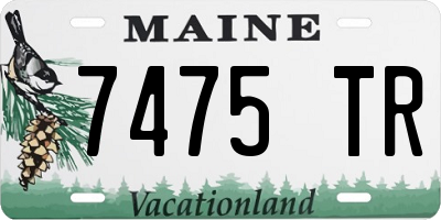 ME license plate 7475TR
