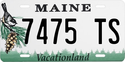 ME license plate 7475TS