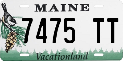ME license plate 7475TT