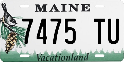 ME license plate 7475TU