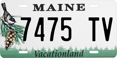 ME license plate 7475TV