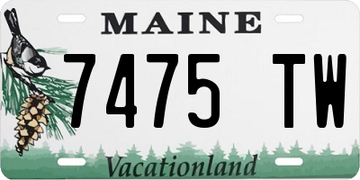ME license plate 7475TW