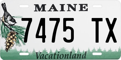 ME license plate 7475TX
