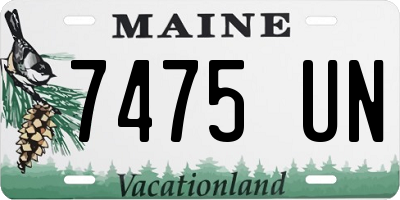 ME license plate 7475UN